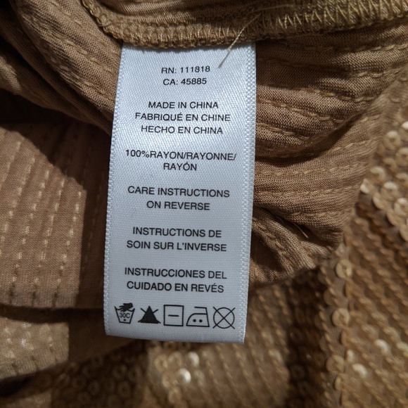 Michael Kors ▪ Gold Sequin One-Shoulder Dress - Picture 7 of 8